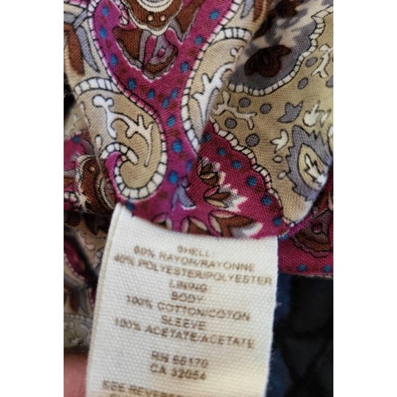 Free People Jacket Womens Size 2 Navy Paisley Peplum Velvet Floral Buttoned Boho - Picture 7 of 10